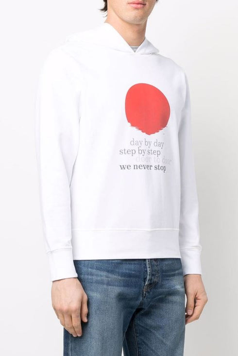 sudadera con capucha y eslogan estampado